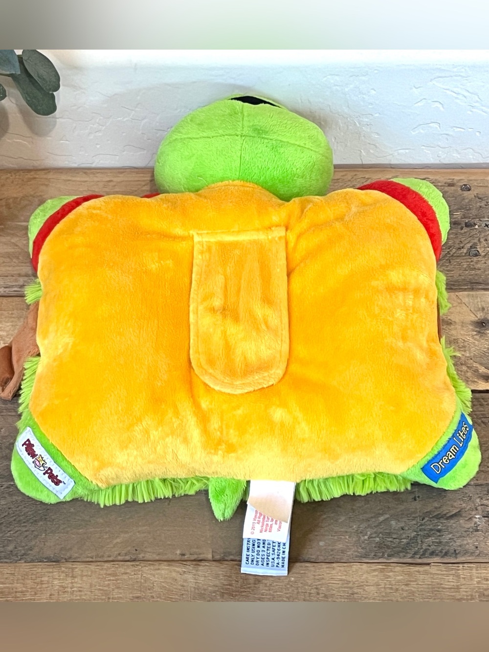 Pillow Pets Dream Lites TMNT Raphael Turtle Night Light Star Projector Plush 11" - Picture 7 of 8